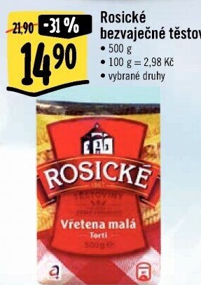 Těstoviny bezvaječné Rosické