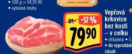 Vepřová krkovice bez kosti