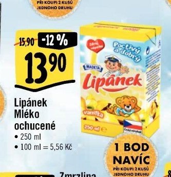 Lipánek Mléko ochucené