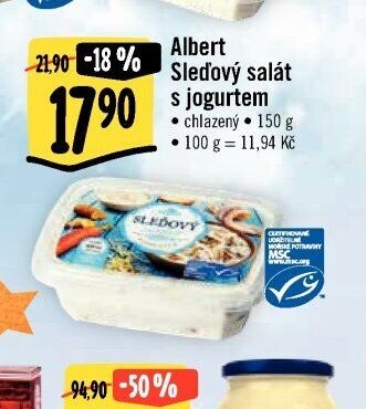 Albert Sledový salát s jogurtem