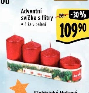 Adventní svíčka s flitry