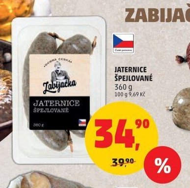 JATERNICE ŠPEJLOVANÉ