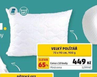 Velký polštář 70 x 90 cm, 900 g