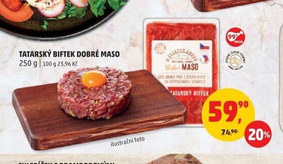 TATARSKÝ BIFTEK DOBRÉ MASO