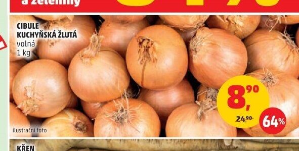 CIBULE KUCHYŇSKÁ ŽLUTÁ