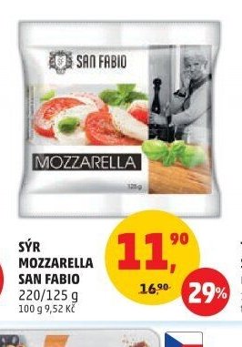 SÝR MOZZARELLA SAN FABIO 220/125 g