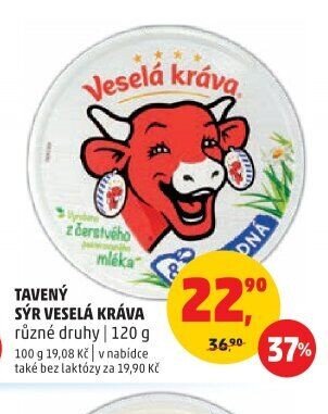 TAVENÝ SÝR VESELÁ KRÁVA 120 g