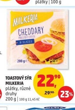 TOASTOVÝ SÝR MILKERIA 200 g