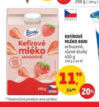 KEFÍROVÉ MLÉKO BONI 450 g
