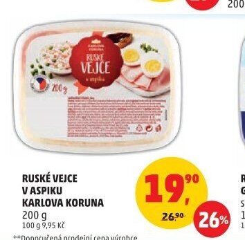 RUSKÉ VEJCE V ASPIKU KARLOVA KORUNA