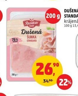 Dušená šunka standard krájenaná