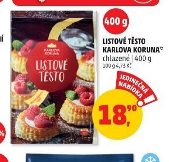 Listové těsto Karlova Koruna