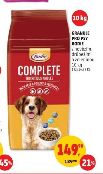 GRANULE PRO PSY BODIE s hovězím, drůbežím a zeleninou 10 kg
