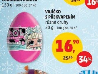 VAJÍČKO S PŘEKVAPENÍM různé druhy