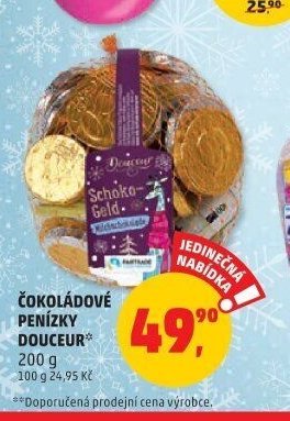 ČOKOLÁDOVÉ PENÍZKY DOUCEUR