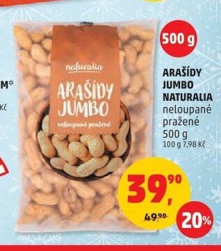 ARAŠÍDY JUMBO NATURALIA