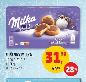 SUŠENKY MILKA Choco Minis