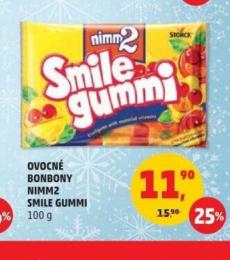 OVOCNÉ BONBONY NIMM2 SMILE GUMMI