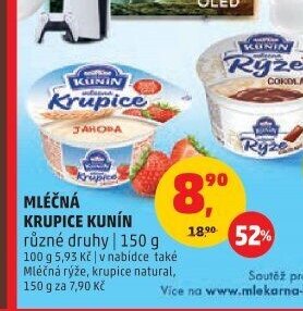 Mléčná krupice Kunín