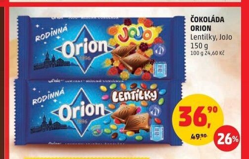 Čokoláda Orion Lentilky, Jojo