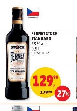 FERNET STOCK STANDARD 33% alk. 0,5 l