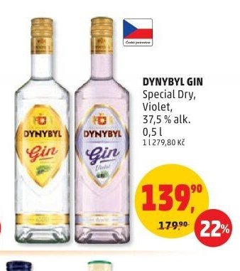 DYNYBYL GIN Special Dry, Violet, 37,5% alk. 0,5 l