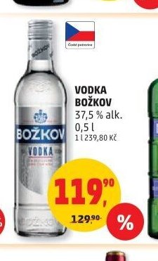 VODKA BOŽKOV 37,5% alk. 0,5 l
