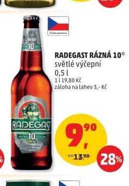 RADEGAST RÁZNÁ 10° světlé výčepní 0,5 l