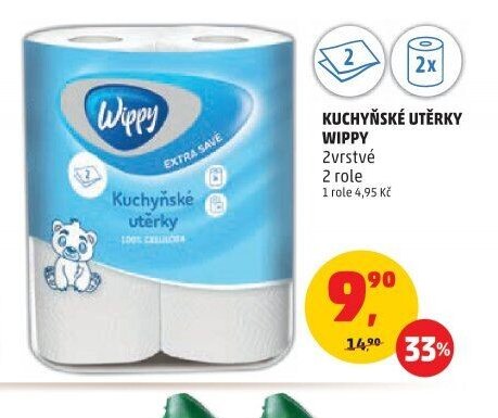 KUCHYŇSKÉ UTĚRKY WIPPY 2vrstvé