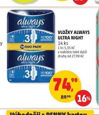 VLOŽKY ALWAYS ULTRA NIGHT