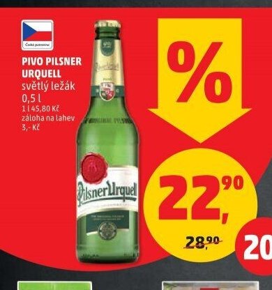Pivo Pilsner Urquell světlý ležák 0,5 l