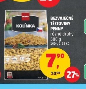 BezvaJečné těstoviny Penny různé druhy 500 g