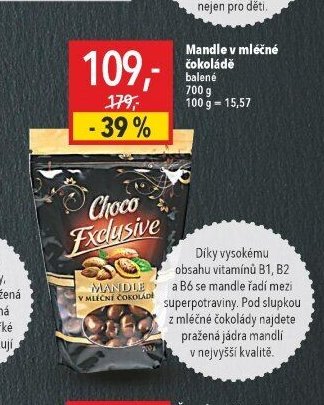 Mandle v mléčné čokoládě
