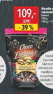 Mandle v hořké čokoládě