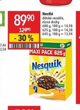 Nestlé dětské cereálie
