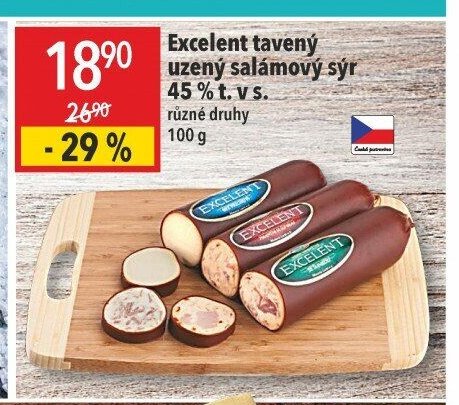 Excelent tavený uzený salámový sýr