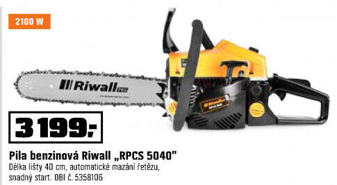 Benzinová pila Riwall RPCS 5040