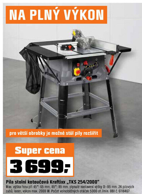 Stolní kotoučová pila Einhell Kraftixx TKS 254/2000