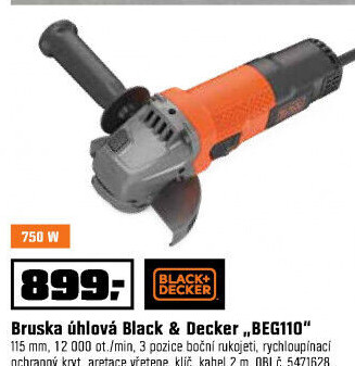 Úhlová bruska Black&amp