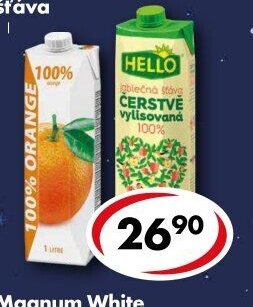 Šťáva 100 % Orange, Hello čerstvá jablečná šťáva