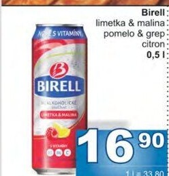 Nealkoholické pivo ochucené Birell