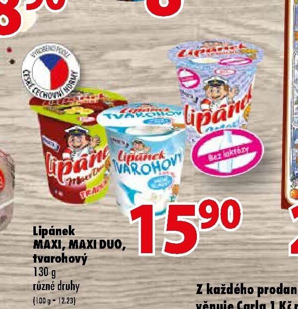 Lipánek MAXI, MAXI DUO, tvarohový