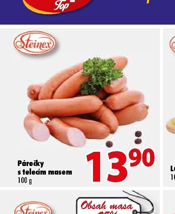 Párečky s telecím masem