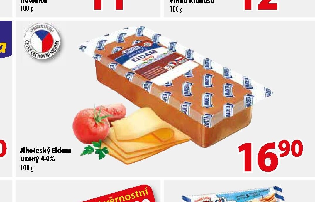 Jihočeský Eidam uzený 44%