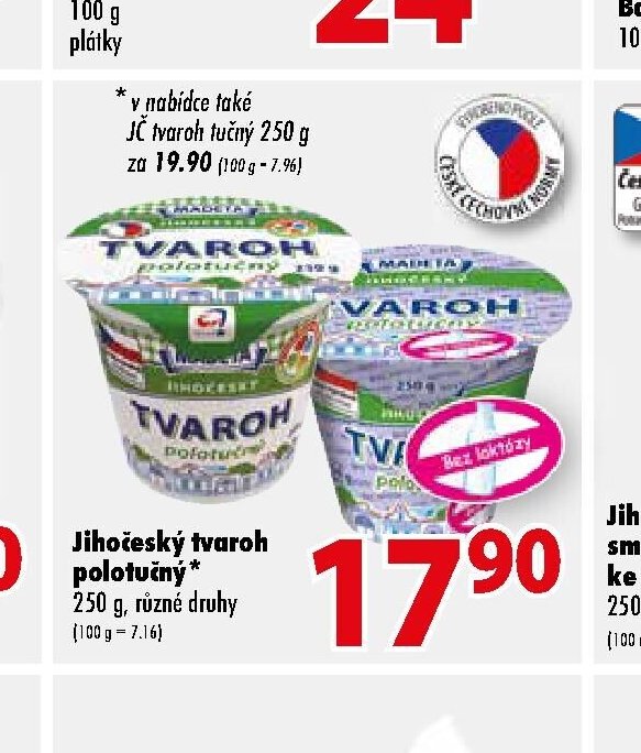 Jihočeský tvaroh polotučný