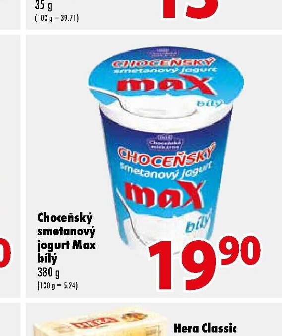 Choceňský smetanový jogurt Max