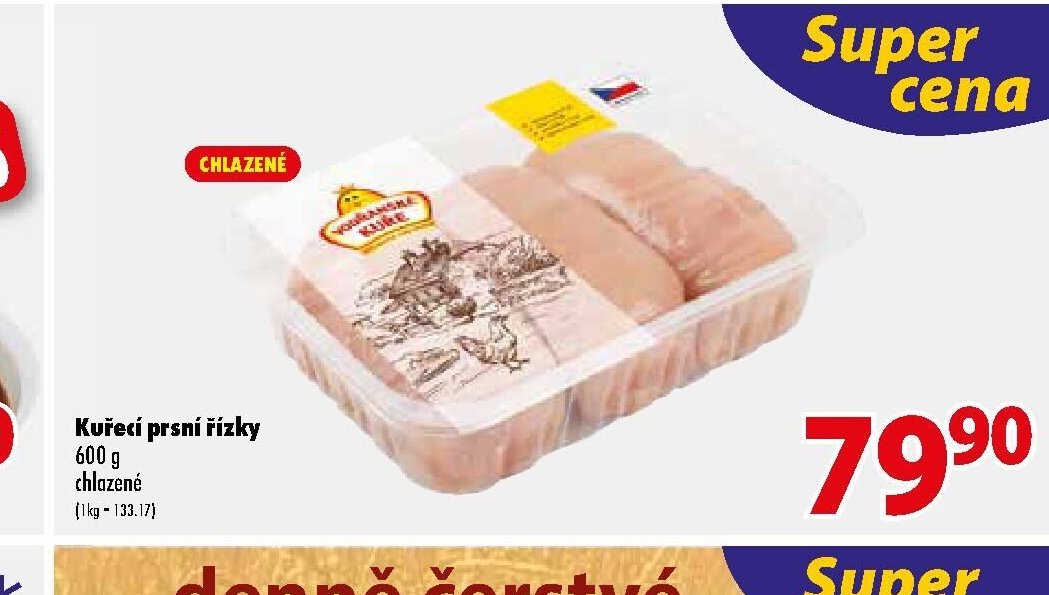 Kuřecí prsní řízky 600 g
