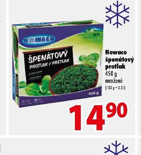 Nowaco špenátový protlak 450 g