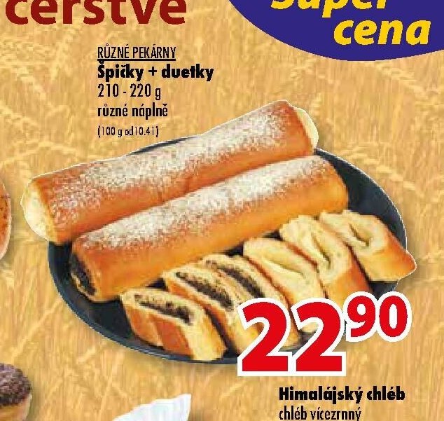 Různé pekárny Špičky + duetky 210-220 g