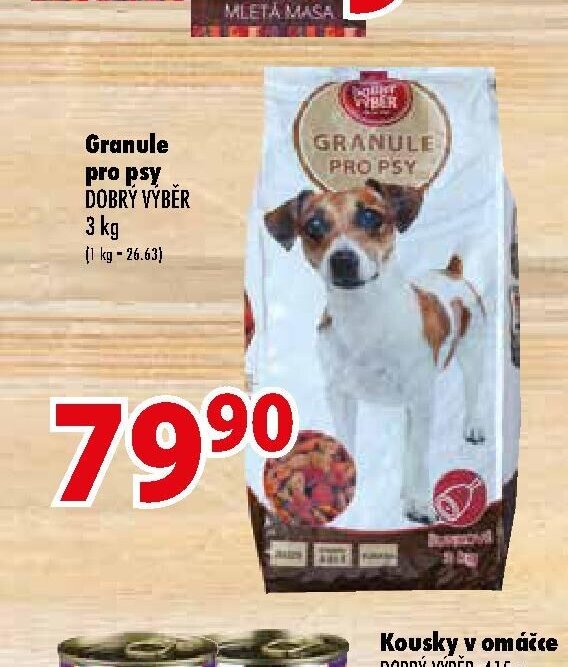 Granule pro psy DOBRÝ VÝBĚR 3 kg